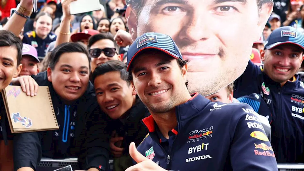 Fans respaldan a Checo Pérez antes de la carrera en el Gran Premio de Australia