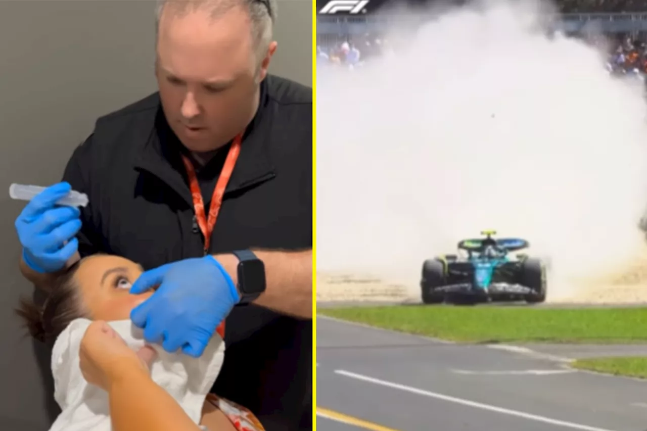 Fernando Alonso accidentally causes freak eye injury for ex-tennis star at Australian Grand Prix...