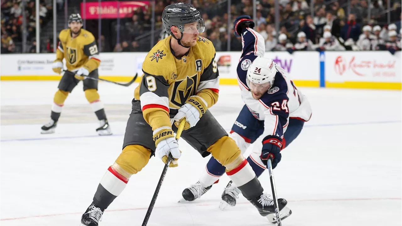 Eichel scores twice, but Hill leaves early in Golden Knights win over Blue Jackets