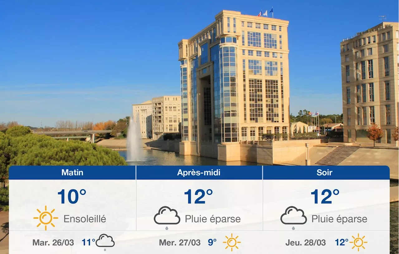 Météo Montpellier: prévisions du lundi 25 mars 2024