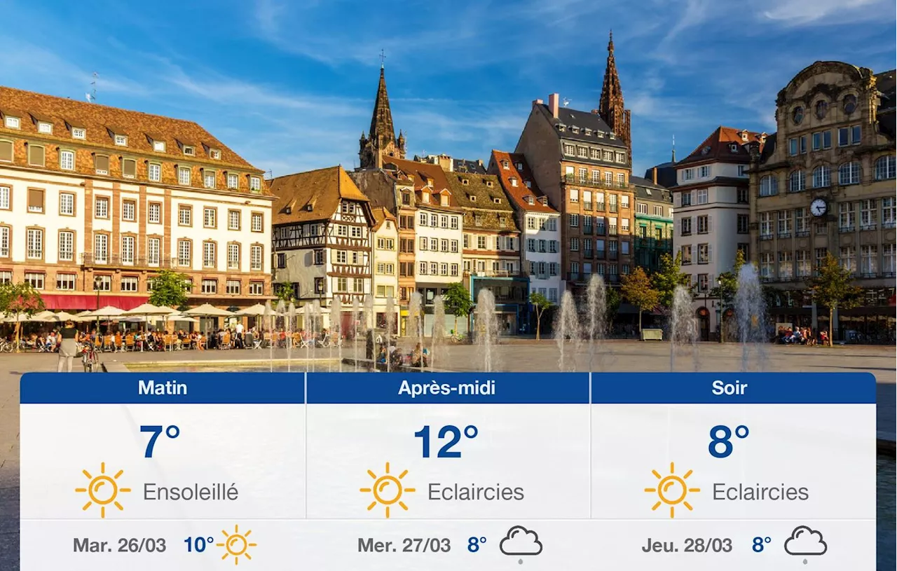 Météo Strasbourg: prévisions du lundi 25 mars 2024