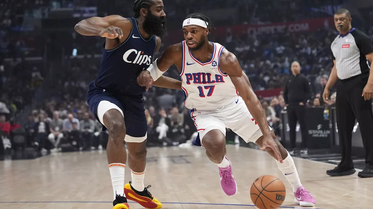 James Harden and Clippers lose their first meeting with Philadelphia since the trade, 121-107