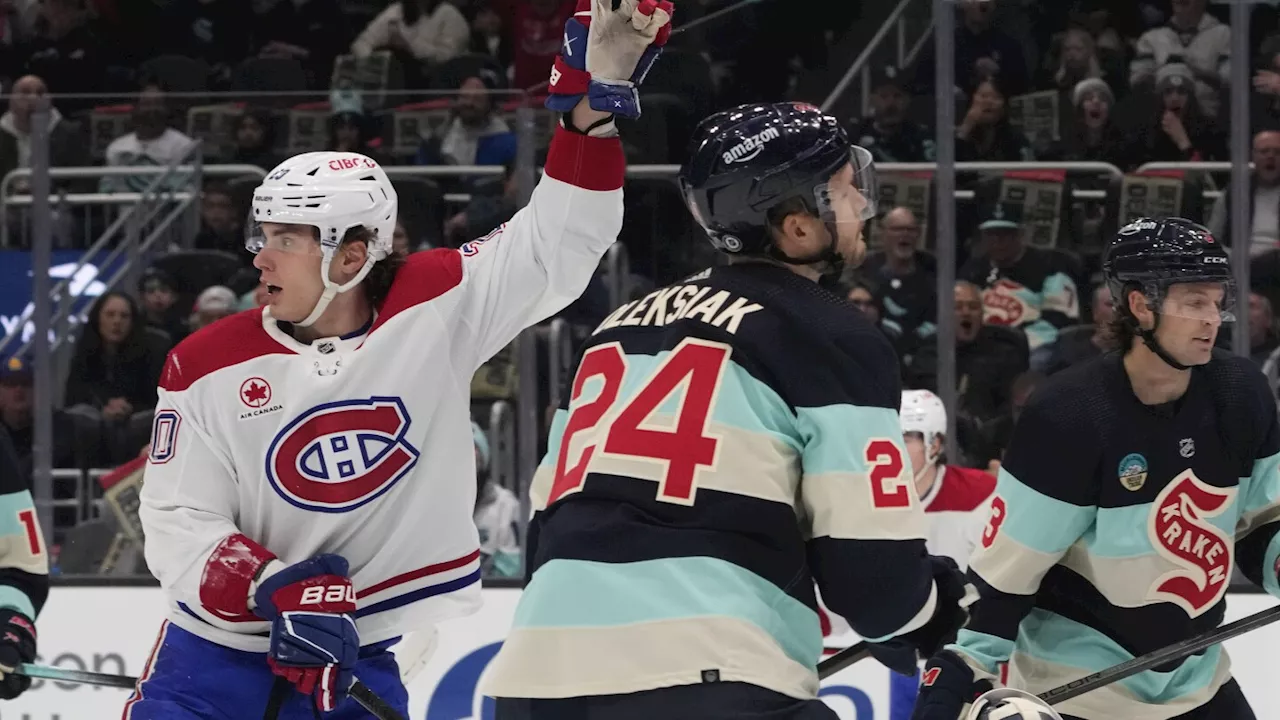 Montreal Canadiens Defeat Seattle Kraken in NHL Hockey Game