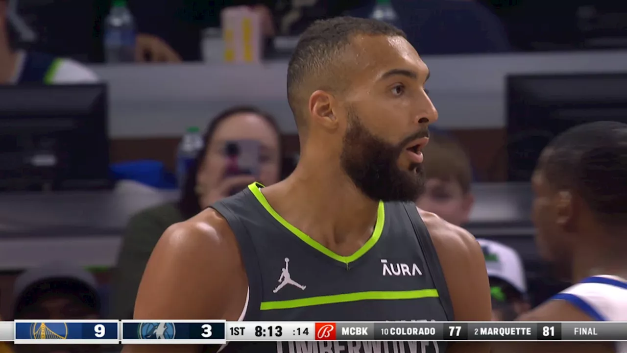 Rudy Gobert dominant face aux Warriors