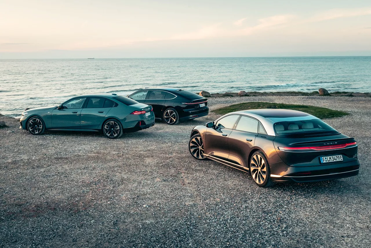 BMW i5 vs Lucid Air vs Nio ET7 group test review