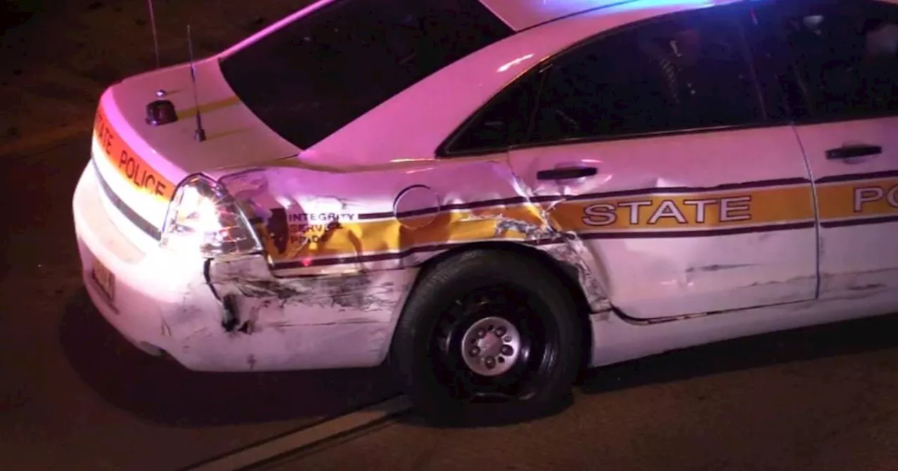 Car hits Illinois State Police car, IDOT truck on Dan Ryan Expressway