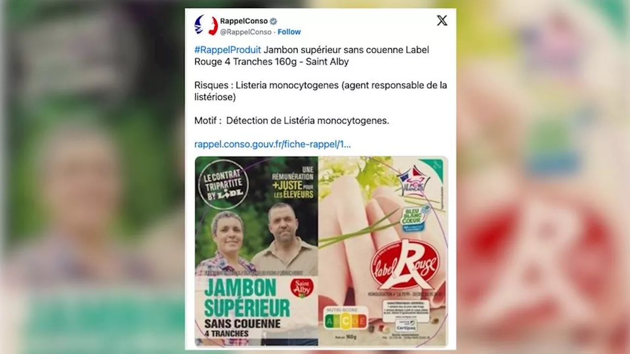 Rappel de produits : attention, ce jambon ne doit pas être consommé