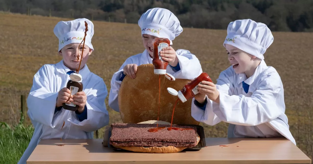 Scots butcher makes world's largest square sausage 25 times bigger than average