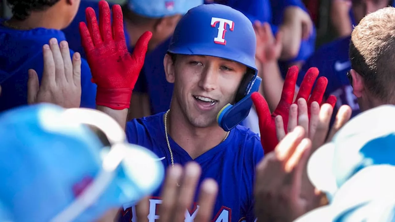 Watch the moment Wyatt Langford was told he'd made the Rangers