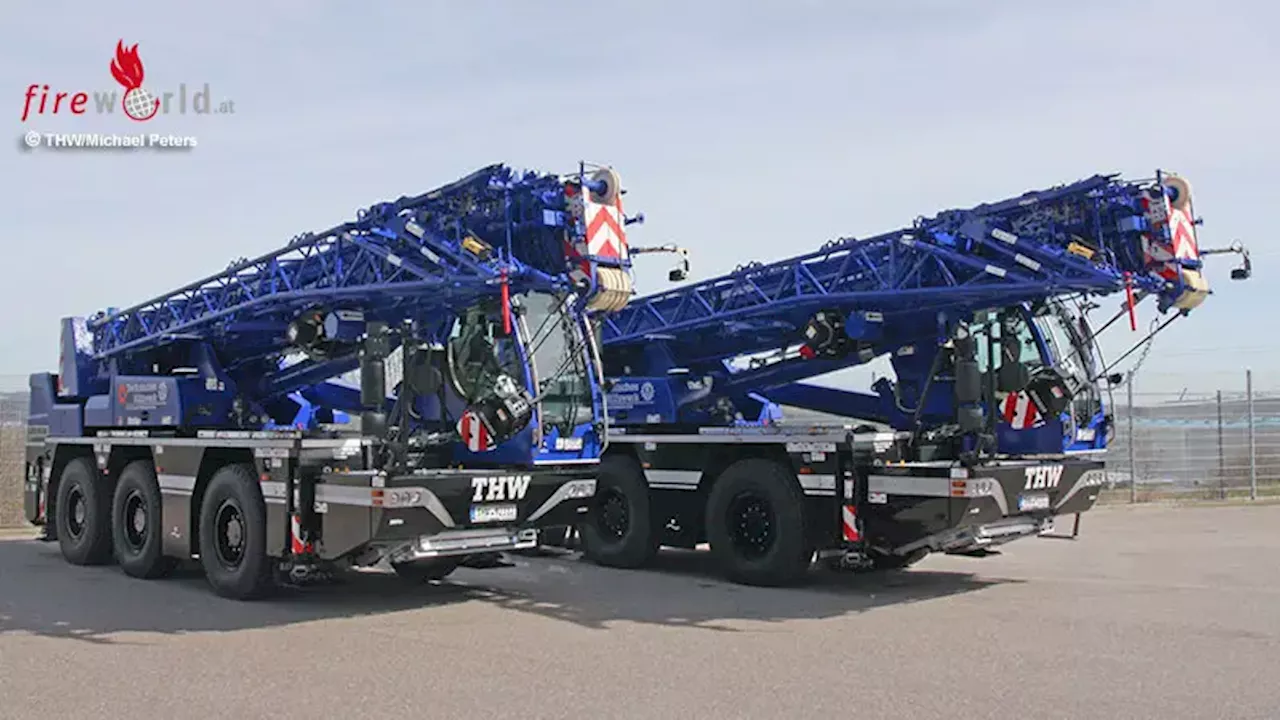 D: Neue Liebherr-Mobilkrane (LTC 1050-3.1) für THW-Brückenbau in Bremen und Niedersachsen