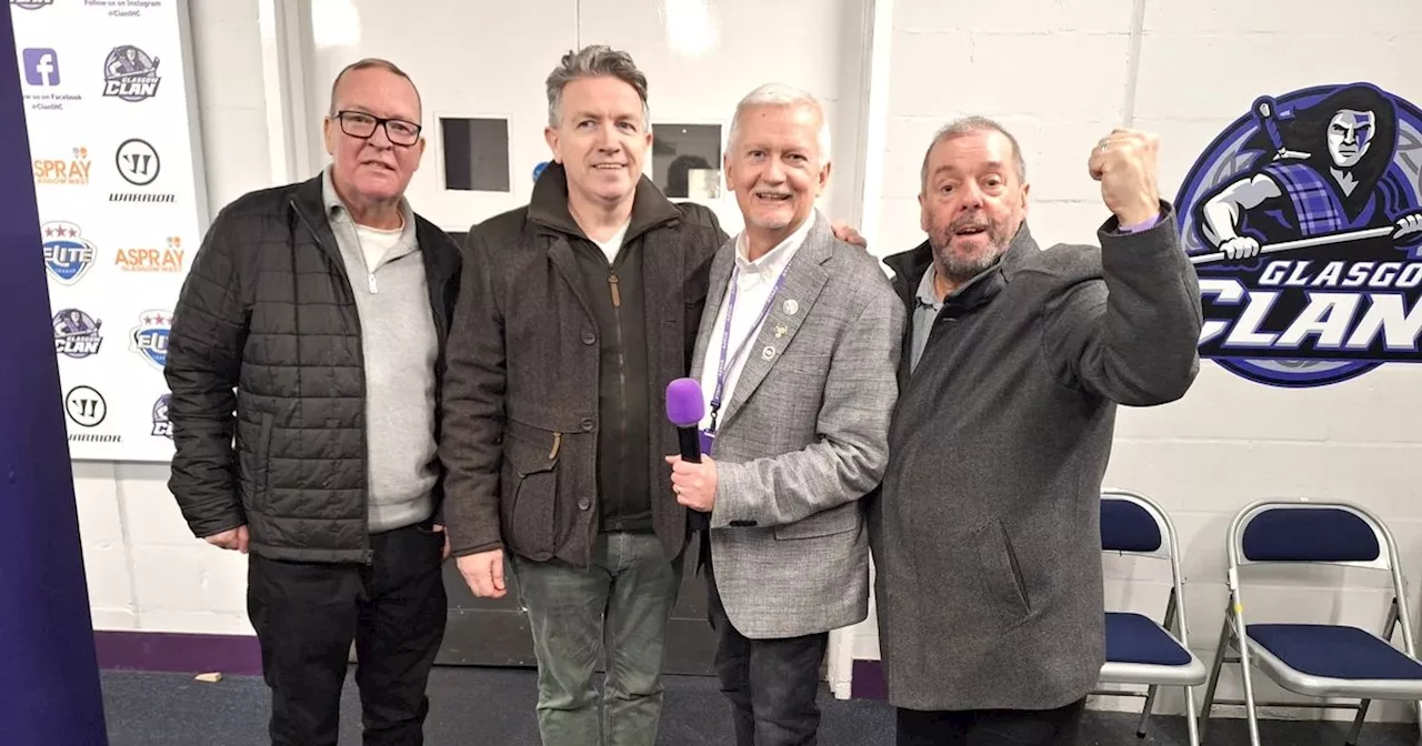 Still Game stars spotted cheering on Glasgow Clan and taking part in ice challenge