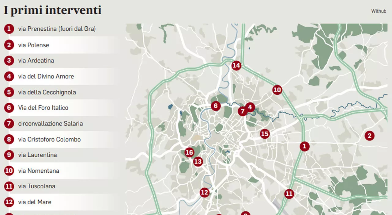 Roma, 95 milioni per sistemare le strade: dalla Tangenziale Est a Tor Bella Monaca ecco il piano degli interve