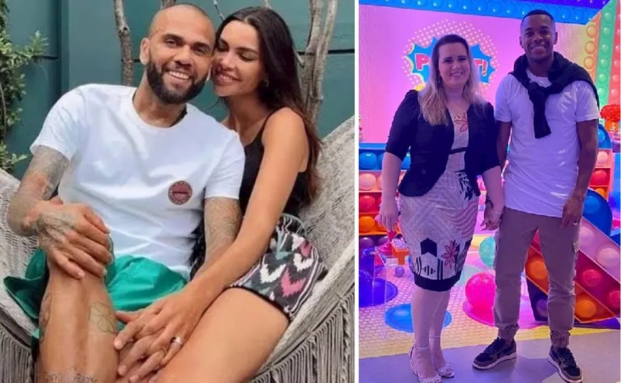 Mulher de Robinho está com ele há 25 anos e a de Daniel Alves deleta redes: quem são Vivian Guglielmetti e Joana Sanz