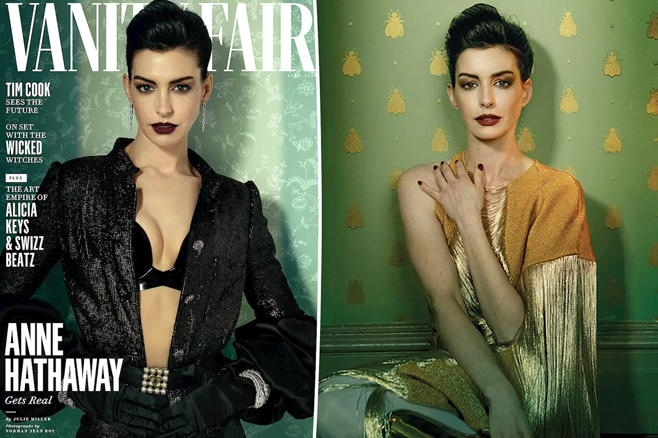 Anne Hathaway smolders in latex bra for 'Vanity Fair' cover: 'Gird your loins'