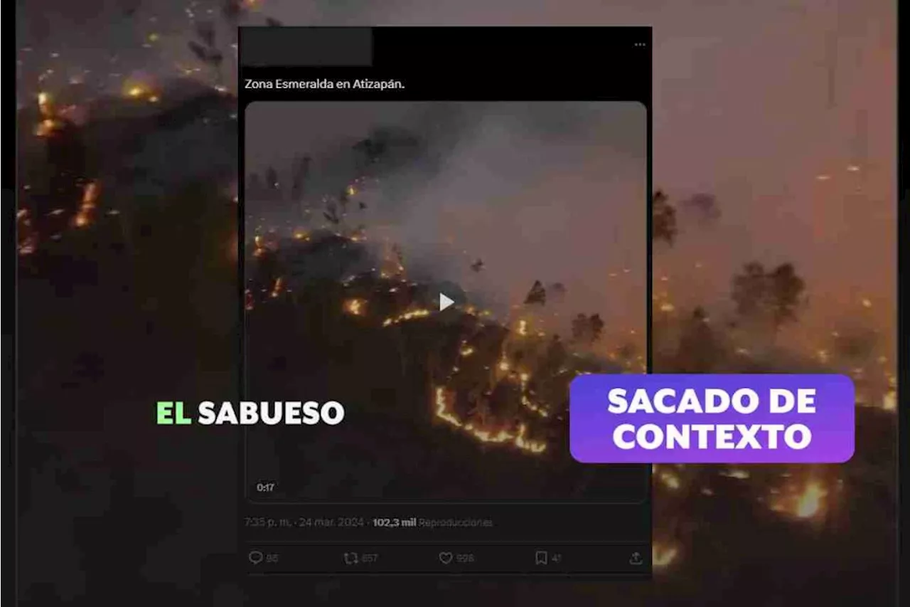 Este video no muestra el incendio en Atizapán, fue grabado en Honduras