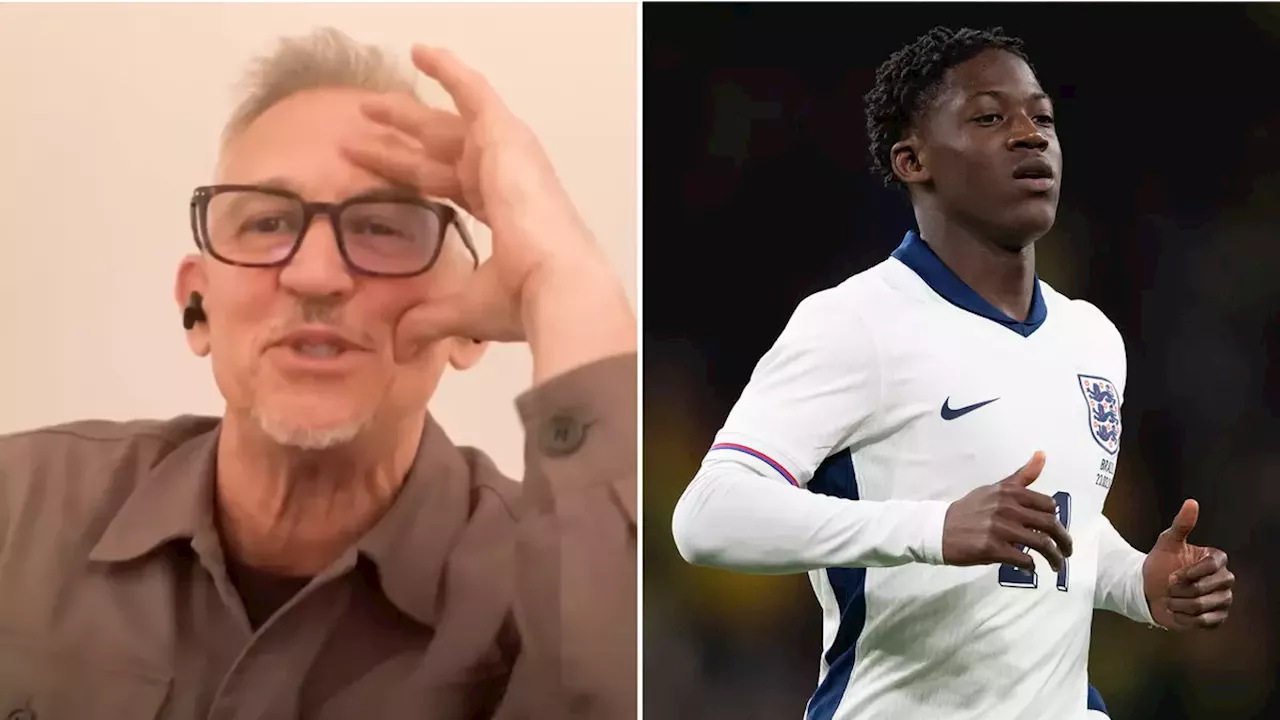 Gary Lineker reveals Kobbie Mainoo has already been given England honour that he never received