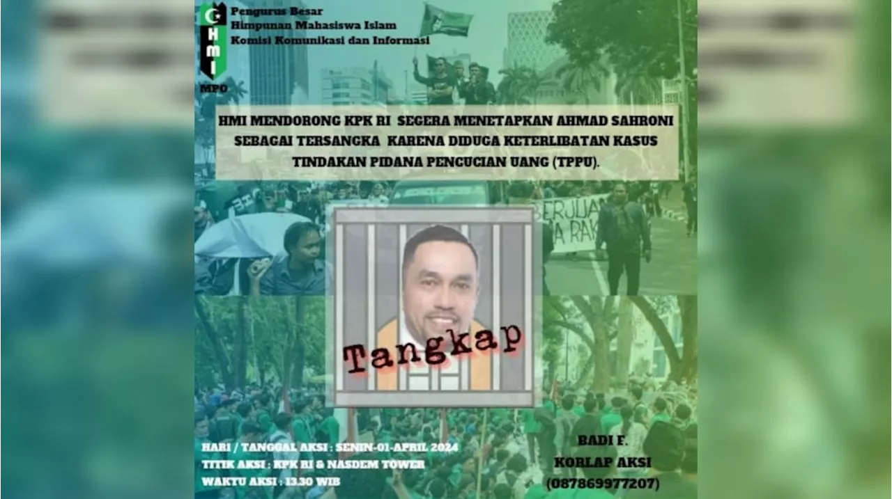 Ahmad Sahroni Heran Poster Demo Tangkap Dirinya Beredar: Emang Kenapa Sama Saya?