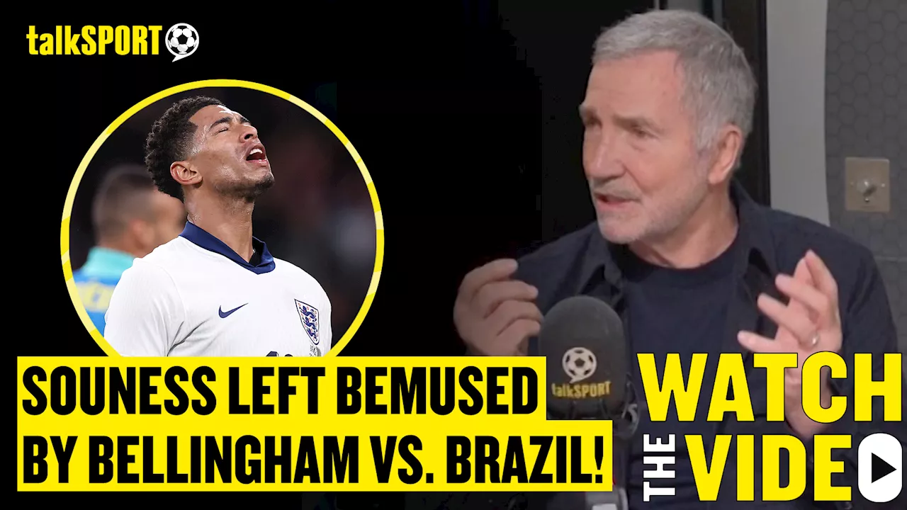 Graeme Souness bemused by Jude Bellingham's performance for England against Brazil