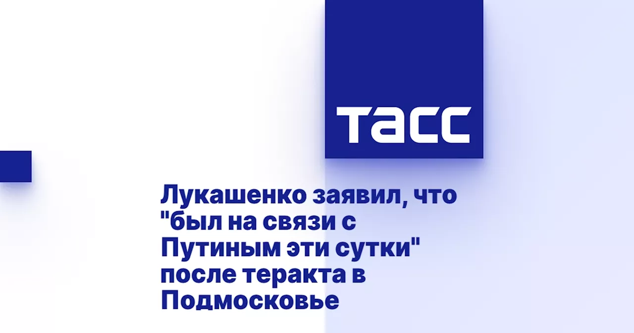 Лукашенко заявил, что 'был на связи с Путиным эти сутки' после теракта в Подмосковье