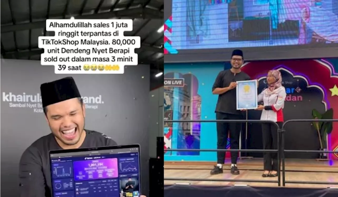 Khairul Aming Terima Anugerah Malaysia Book Of Records, Raih RM1 Juta Terpantas Ketika Berniaga