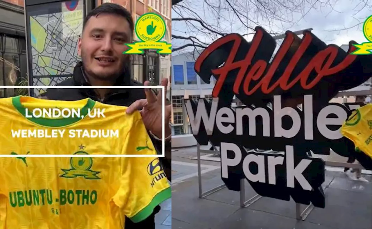 WATCH: Sundowns’ jersey unites fans at England vs Brazil friendly