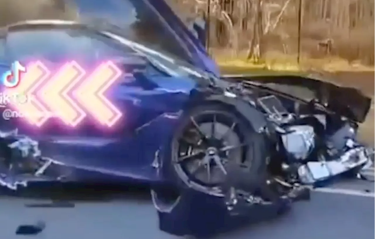 Shock video shows wreckage of ‘HSTikkyTokky’s £220,000 McLaren after TikTok star’s supercar destroyed in ho...