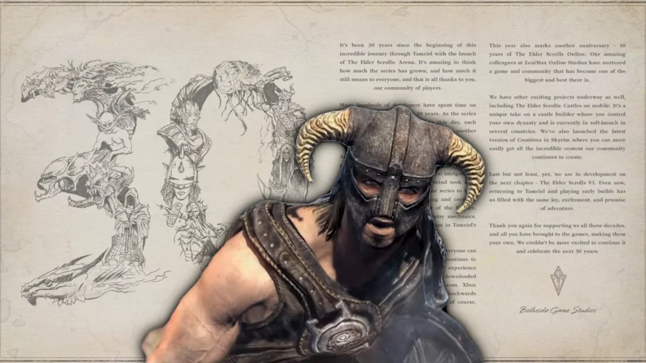 Bethesda again confirms Elder Scrolls 6 is in development with devs playing 'early builds'