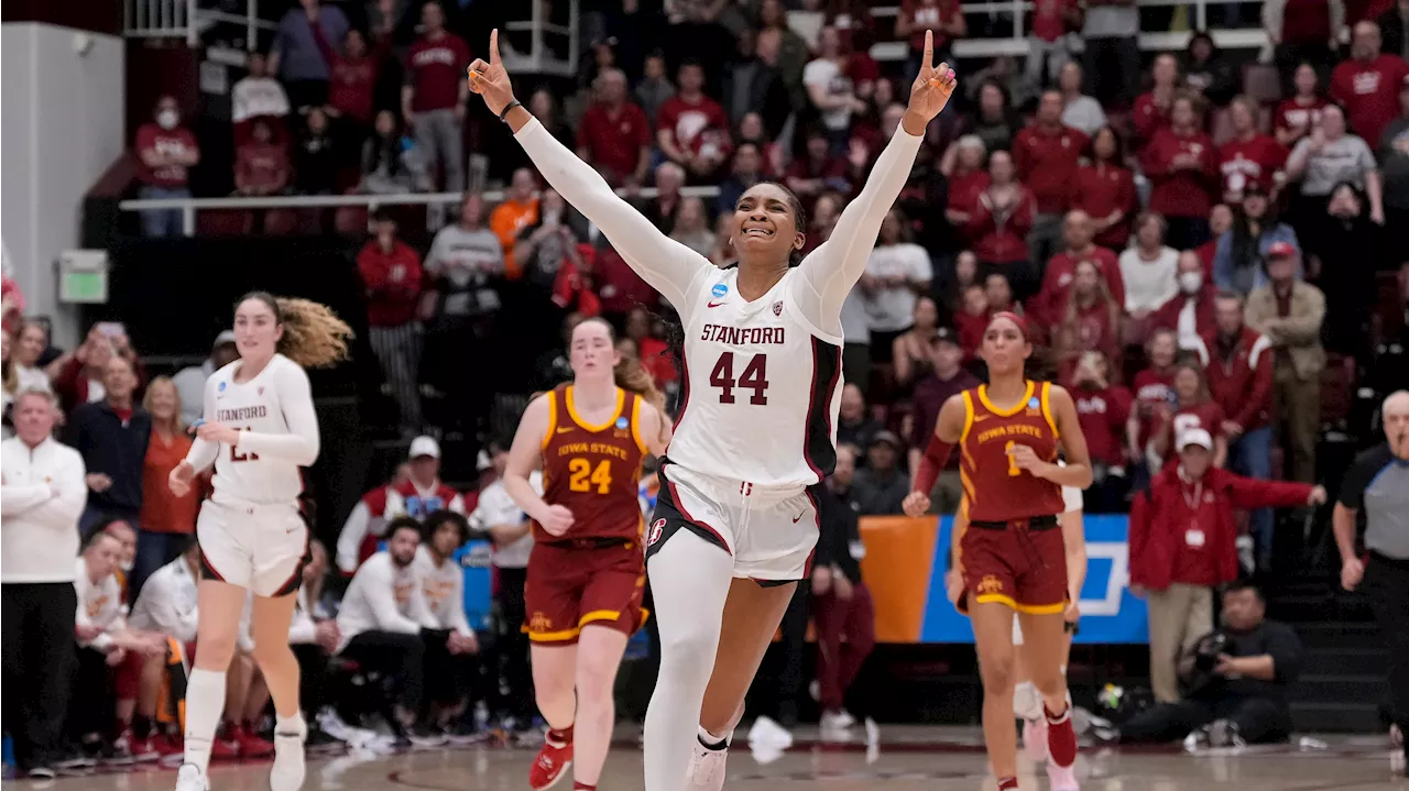 Iriafen carries No. 2 Stanford to OT win over Iowa State