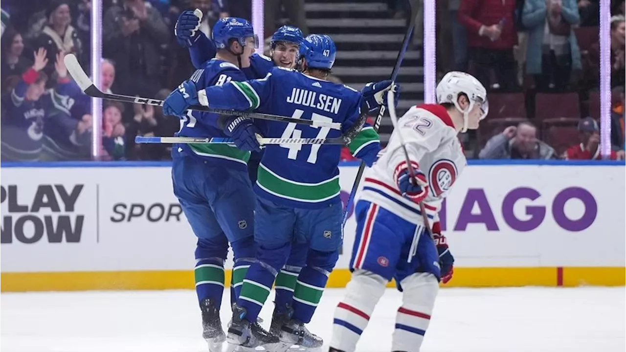 With 100-point season in sight, Canucks top Canadian teams in power ranking