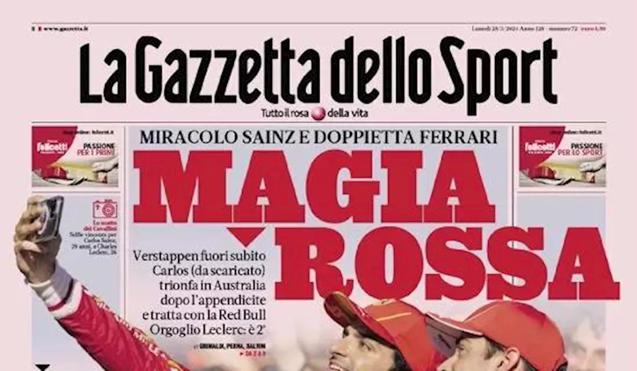 La prima pagina di oggi de La Gazzetta dello Sport sugli azzurri: 'L'Italia da Euro'