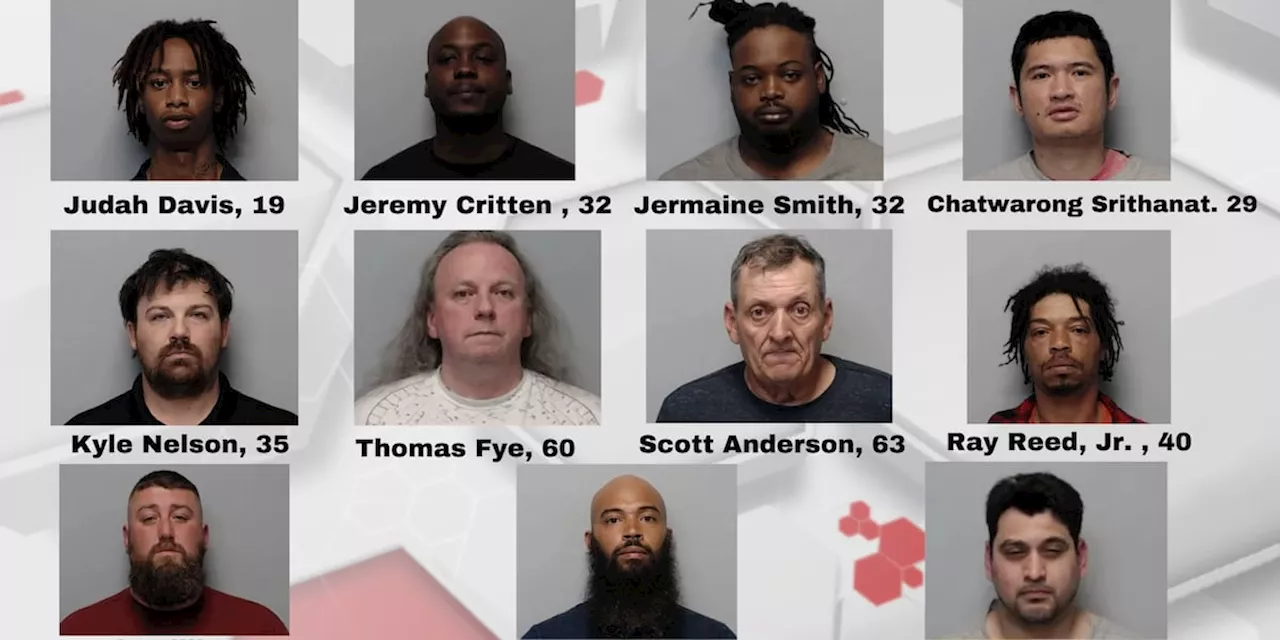 Eleven men arrested in DPD human trafficking investigation