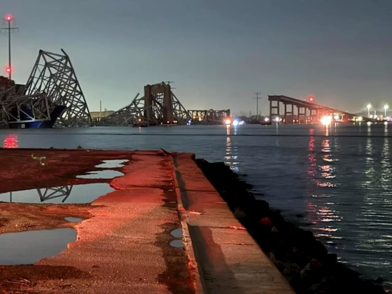 Ship strikes Baltimore's Francis Scott Key Bridge causing partial collapse, Maryland officials say