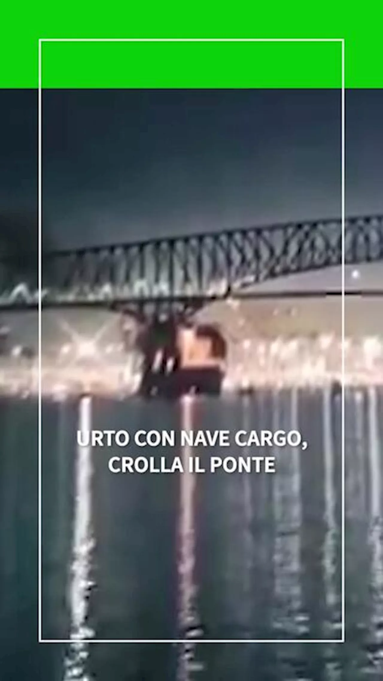 Urto con una nave cargo, crolla il ponte di Baltimora