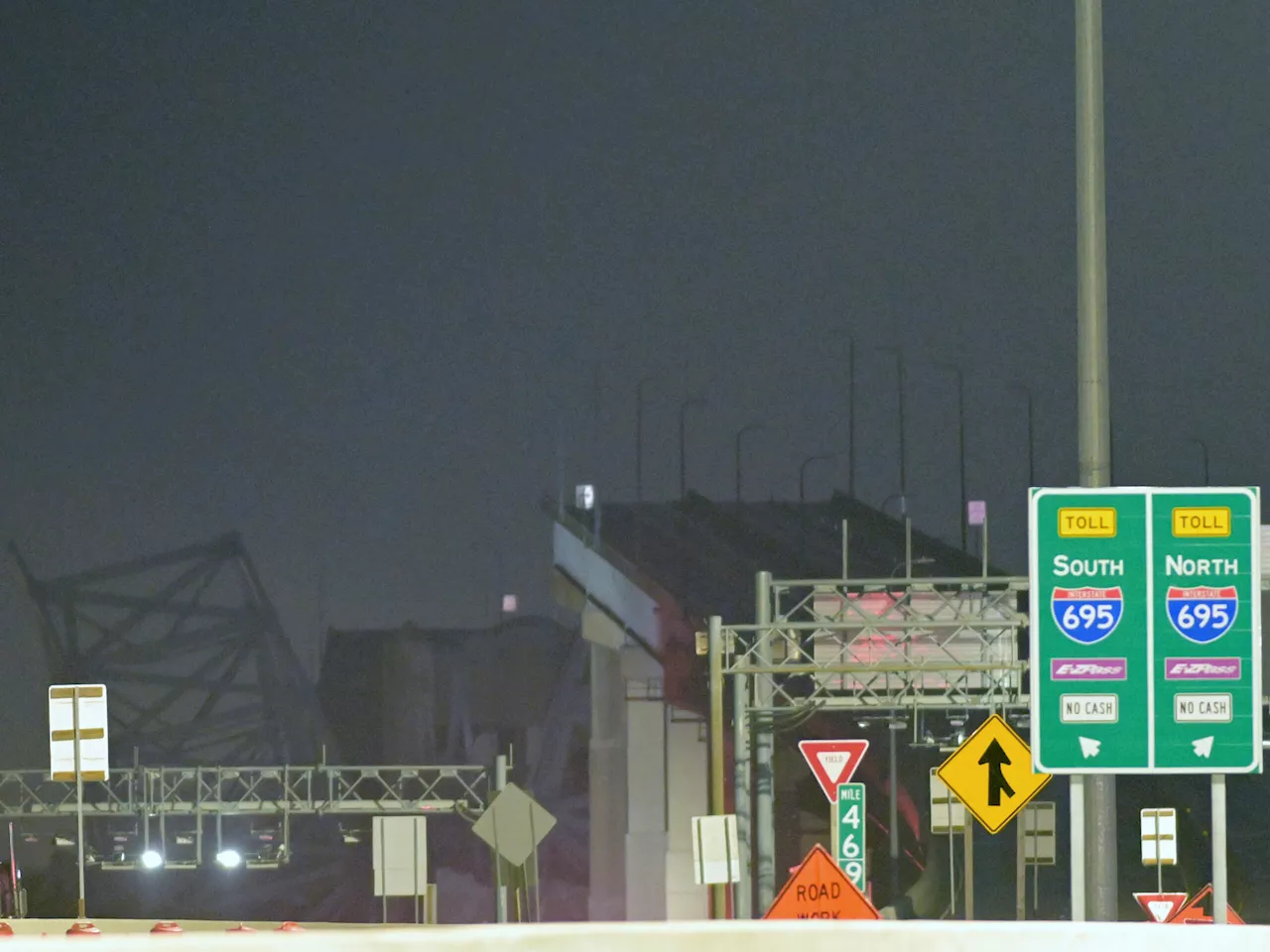 The Francis Scott Key bridge in Baltimore collapses after a ship crashed into it