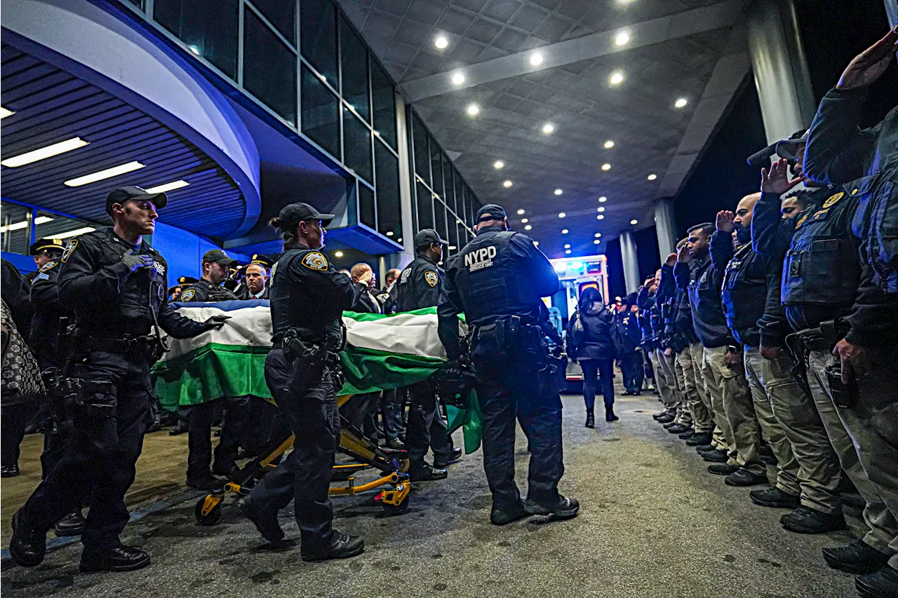 Tears and salutes: NYPD, family weep as fallen officer Jonathan Diller's body is removed from hospital