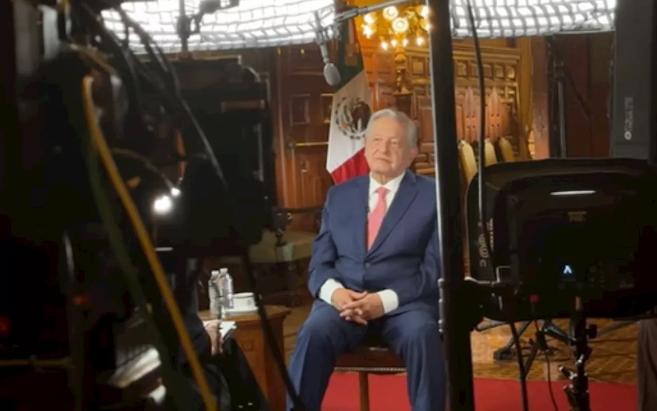 AMLO publica casi una hora del detrás de cámaras de la entrevista con '60 Minutos'