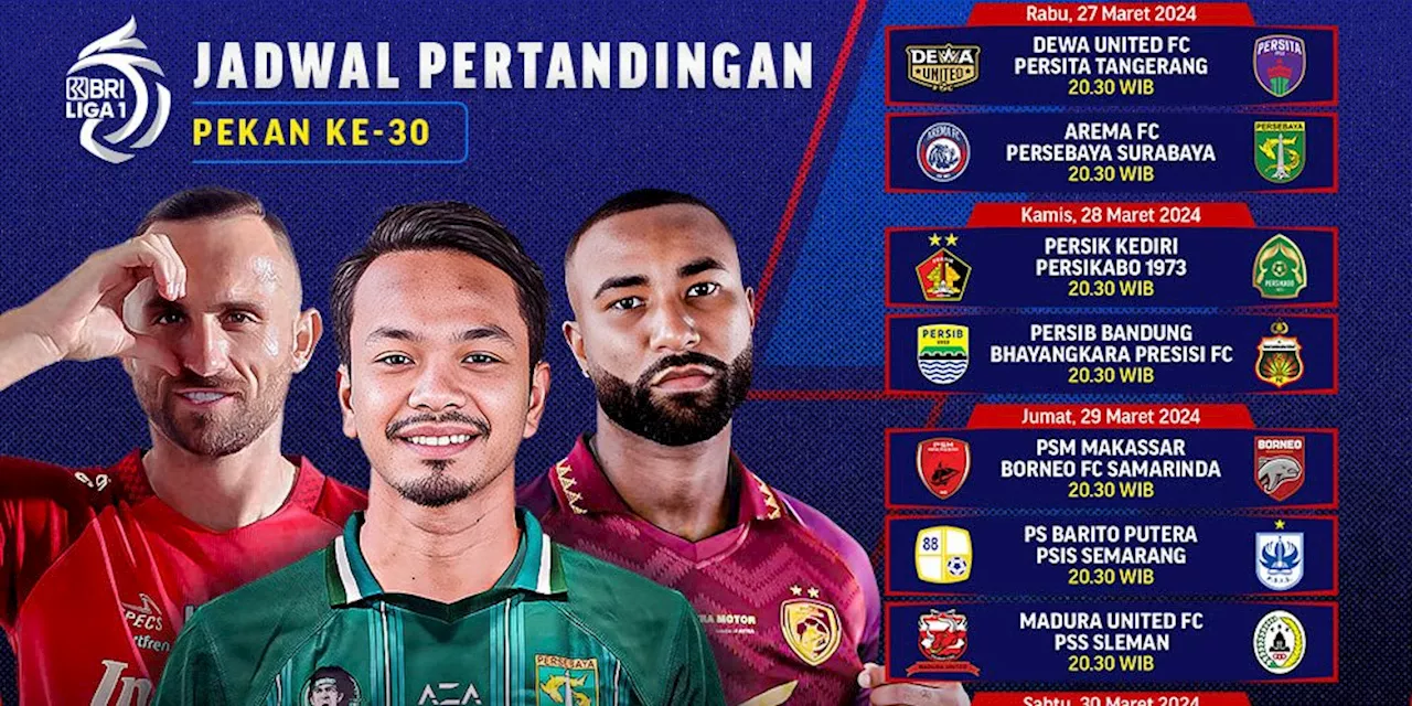 Jadwal Siaran Langsung BRI Liga 1 2023/2024 Pekan 30 di Vidio Pekan Ini