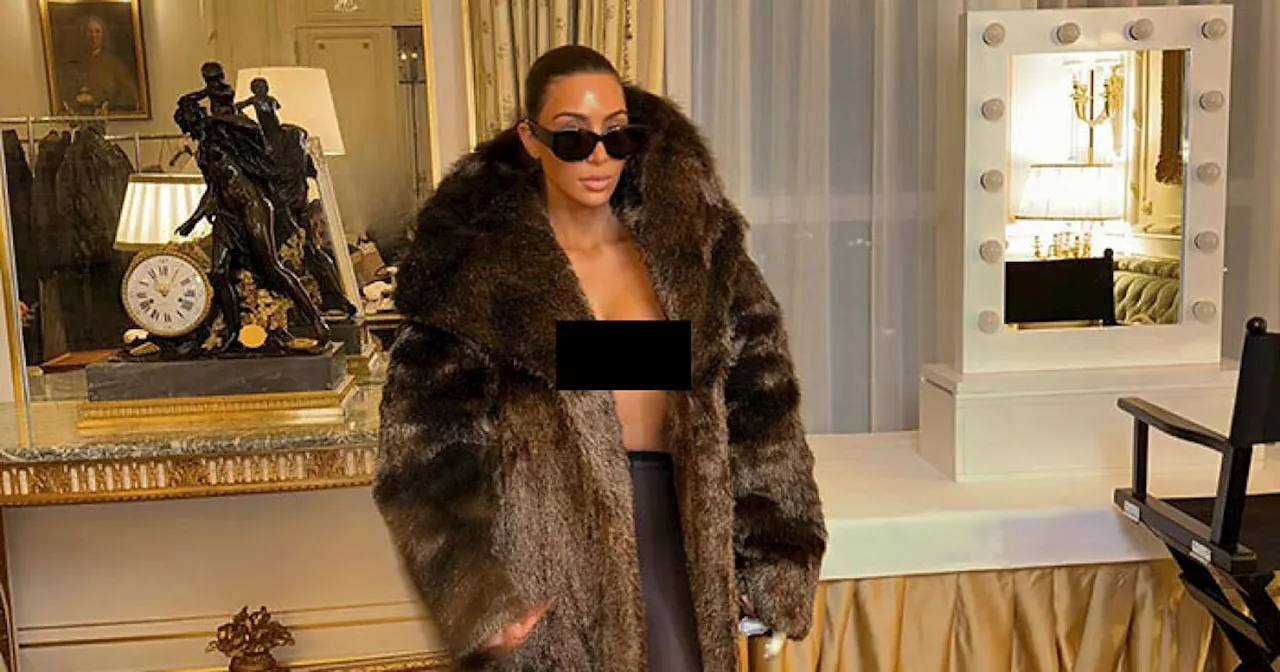 “Kim Censori”: Kim Kardashian “Is Acting Like” Bianca Censori By Wearing Only Fur Coat And Tights