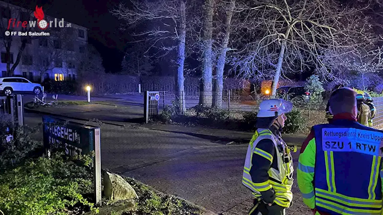 D: Defekte Batterien sorgen für Feuerwehreinsatz in Seniorenheim in Bad Salzuflen