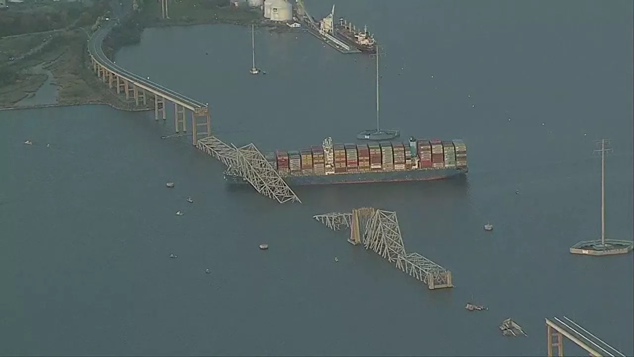 Baltimore Key Bridge collapses after struck by cargo ship; 2 rescued, several others believed in water