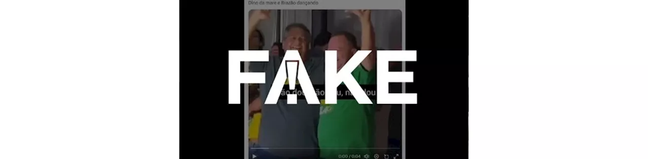 É #FAKE que homem abraçado a Dino em vídeo seja suspeito de matar Marielle