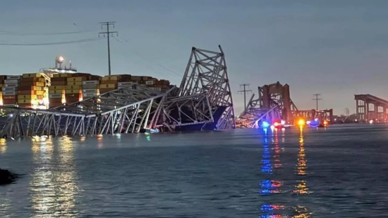 IMÁGENES FUERTES: barco destruye puente vehicular en Baltimore, Estados Unidos