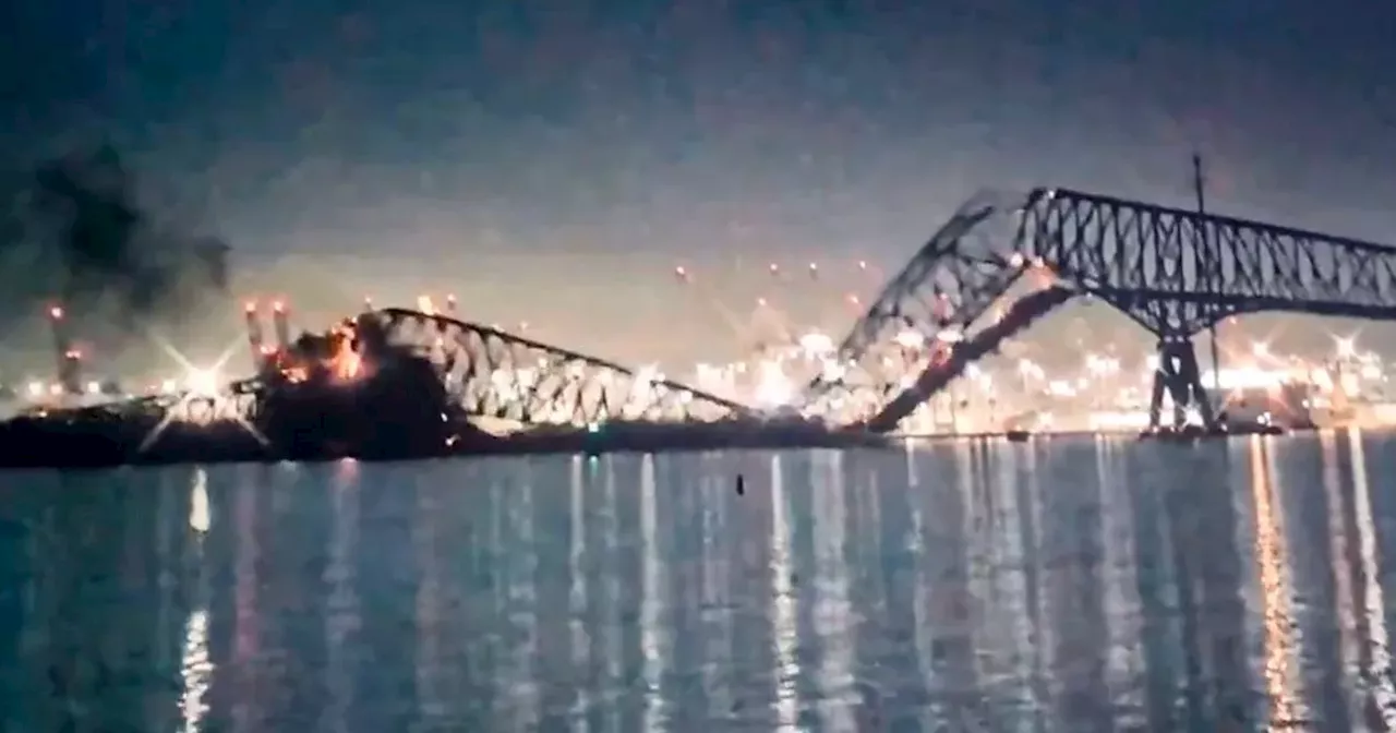 Video shows moment bridge collapses into river as 'mass casualty event' feared