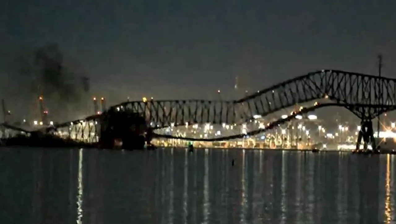 VIDEO. Etats-Unis : spectaculaire effondrement d'un pont de Baltimore après avoir été percuté par un cargo, au