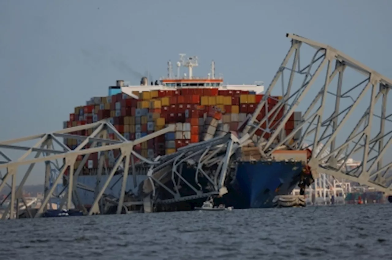 At least 10 ships bound for Baltimore drop anchor after traffic stopped, shipping data