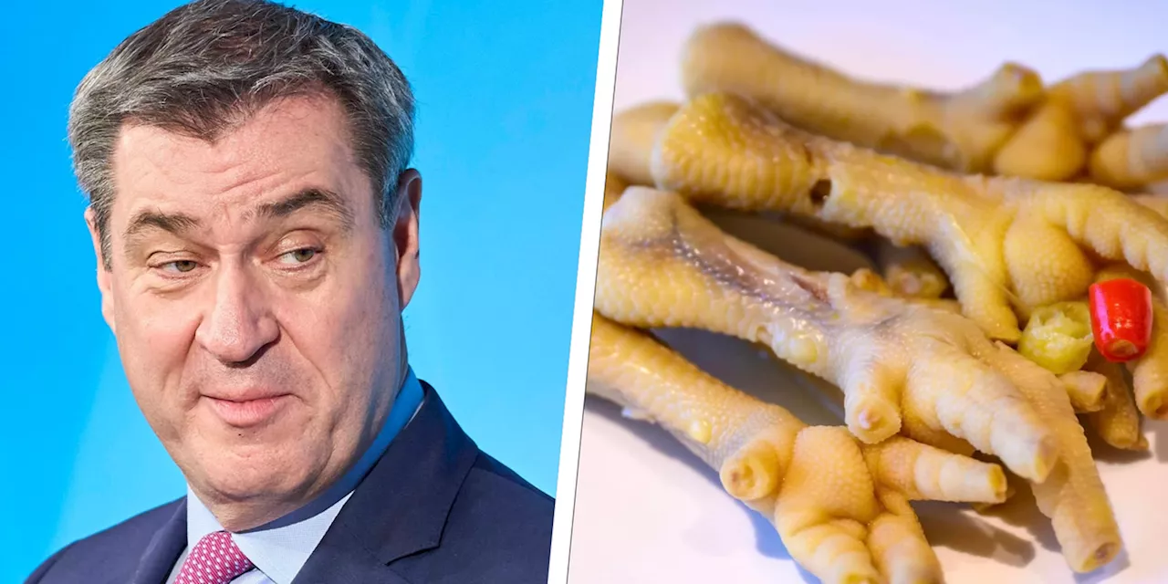 #Söderisstdasnicht: Söder kriegt in China Hühnerfüße und Hasenköpfe serviert