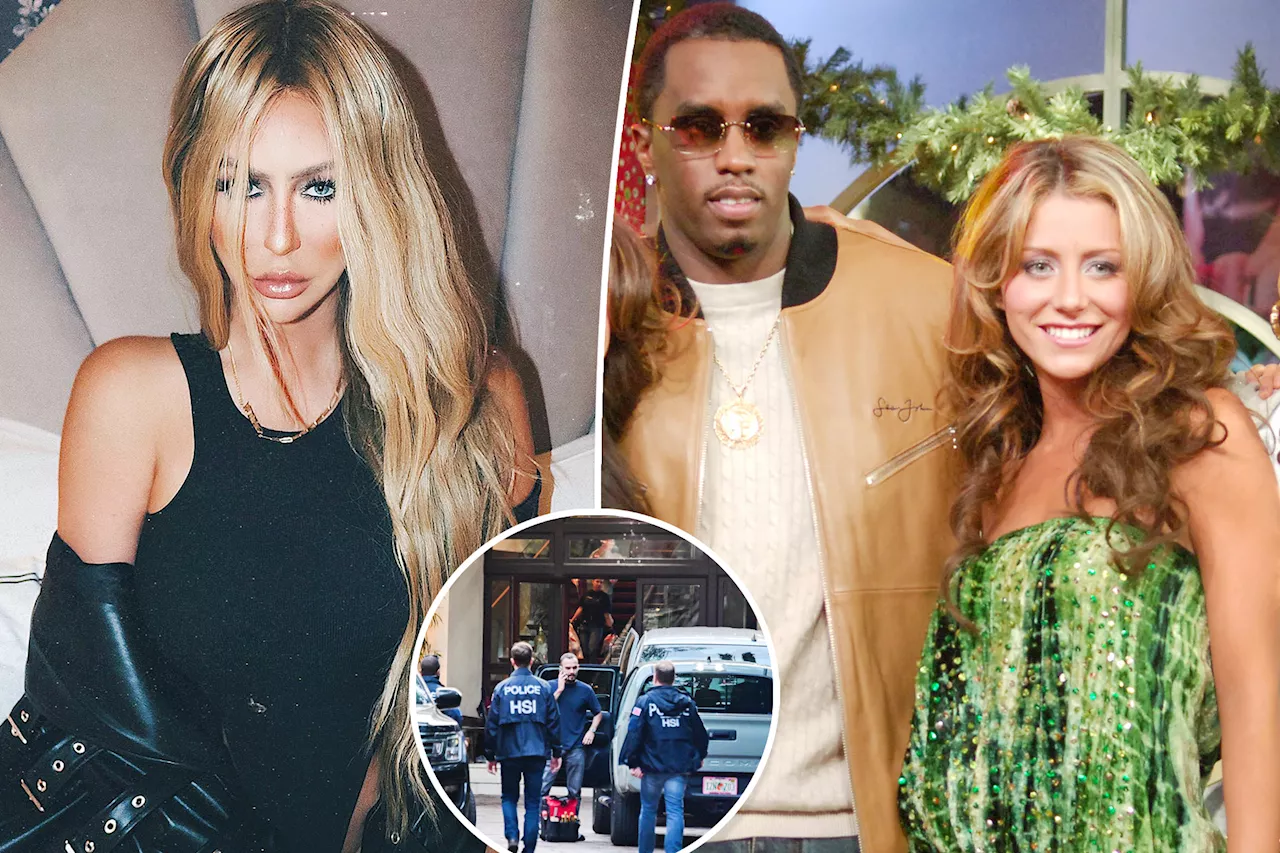 Aubrey O'Day celebrates Sean 'Diddy' Combs' homes being raided by feds