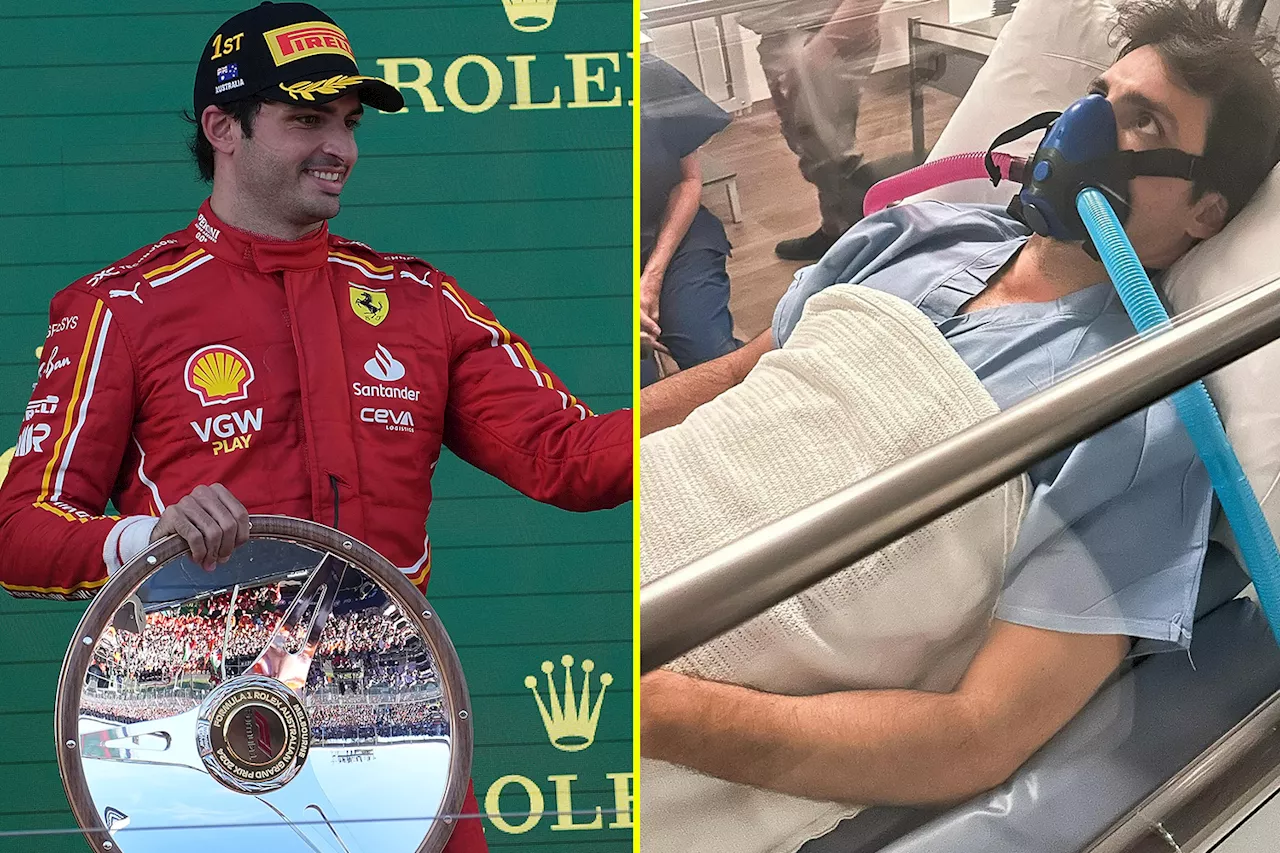 Carlos Sainz shows crazy 16-day road to recovery from surgery to Australian Grand Prix winner...