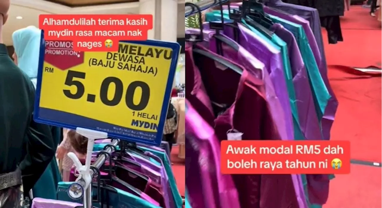 Mydin Tawar Baju Melayu RM5 Sehelai, Netizen Ucap Terima Kasih Kerana Beri Harga Mampu Milik