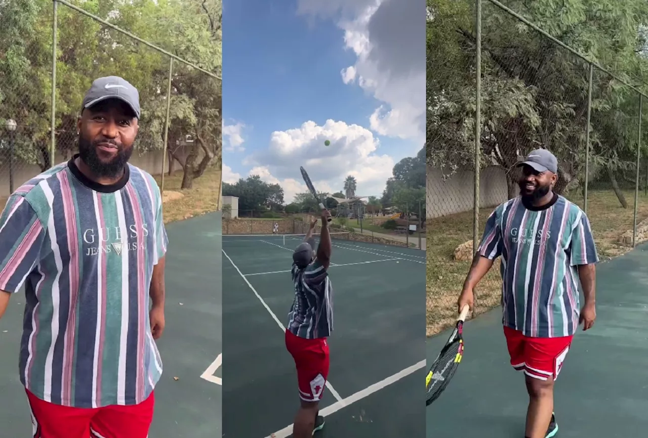 WATCH: Cassper Nyovest shows off his tennis skills